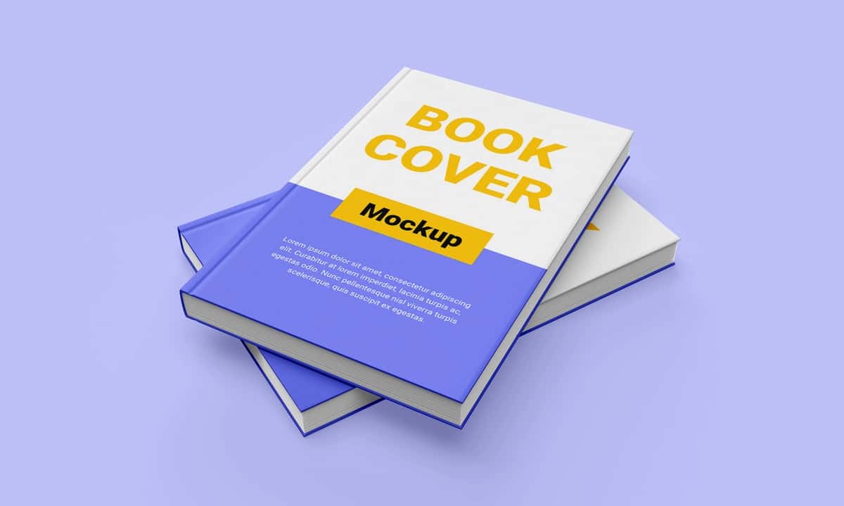 Haqiqiy qattiq muqovali kitob maketi | Realistic hard cover book mockup 1