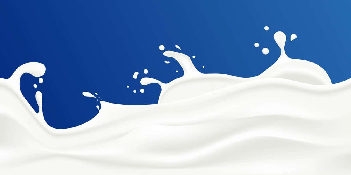 Ko'k fonda sut chayqalishi vektor tasviri | Milk splash vector illustration blue background 1