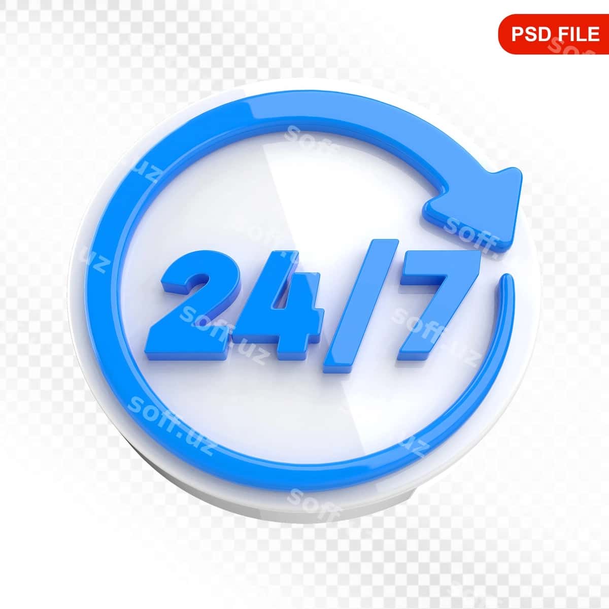 24 soat xizmat 3d ikon | 24 hours service 3d icon 1