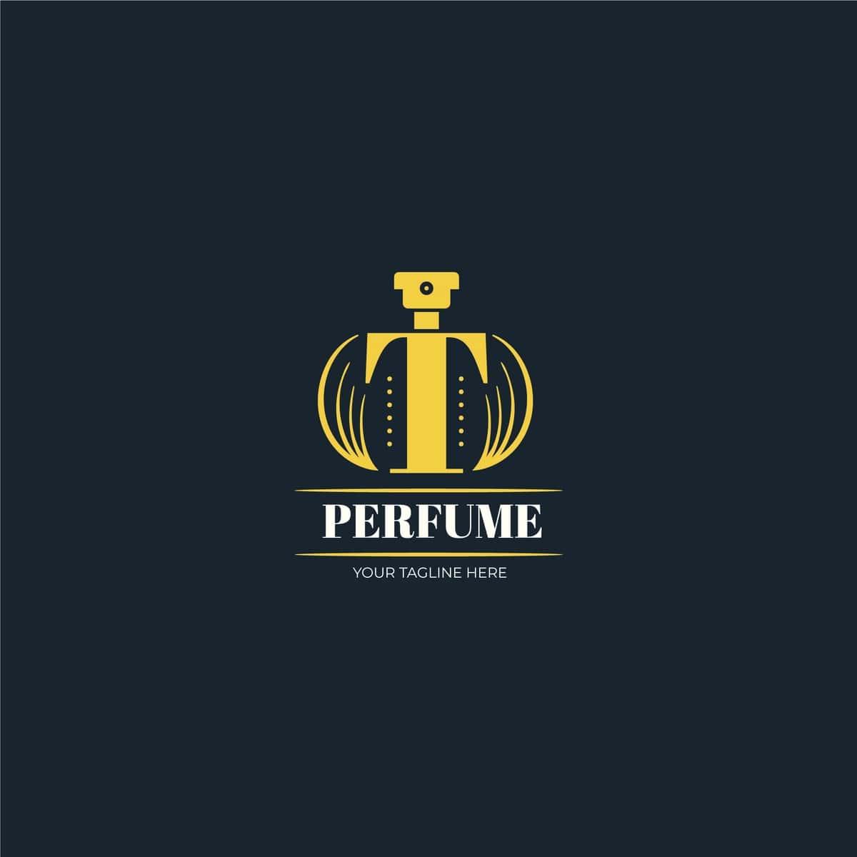 Oltin hashamatli atir logotipi | Golden luxury perfume logo 1
