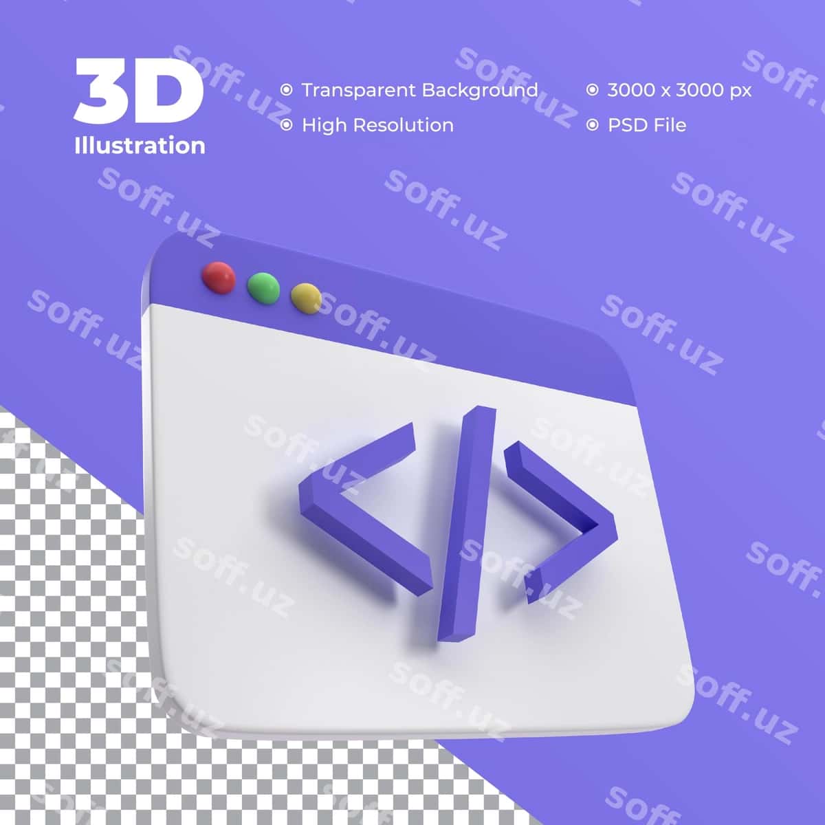 3d kodlash ikonasi | 3d coding icon 1