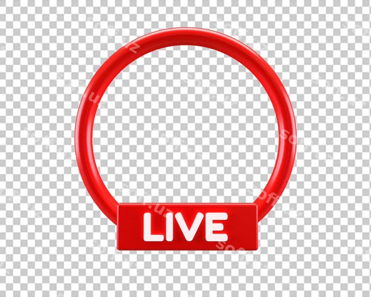 3D jonli doira belgisi | 3d live circle icon 1
