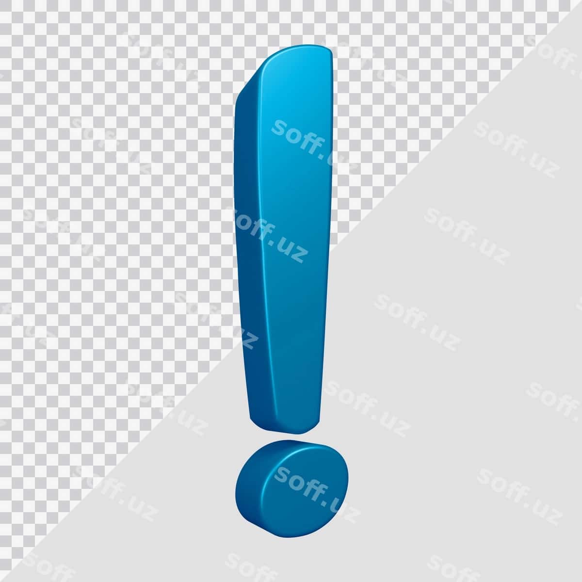 3d rendering bosh ishora belgisi | 3d rendering exclamation mark symbol 1