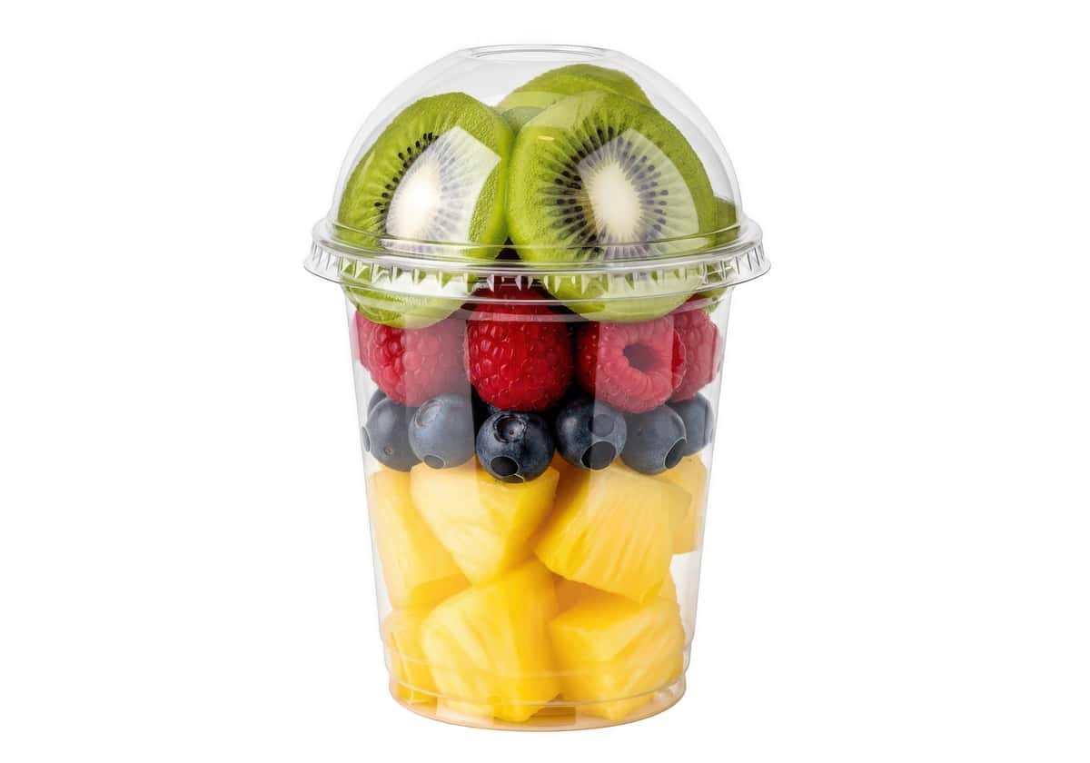 Yangi meva salatasi shaffof stakan | Fresh fruit salad clear cup 1