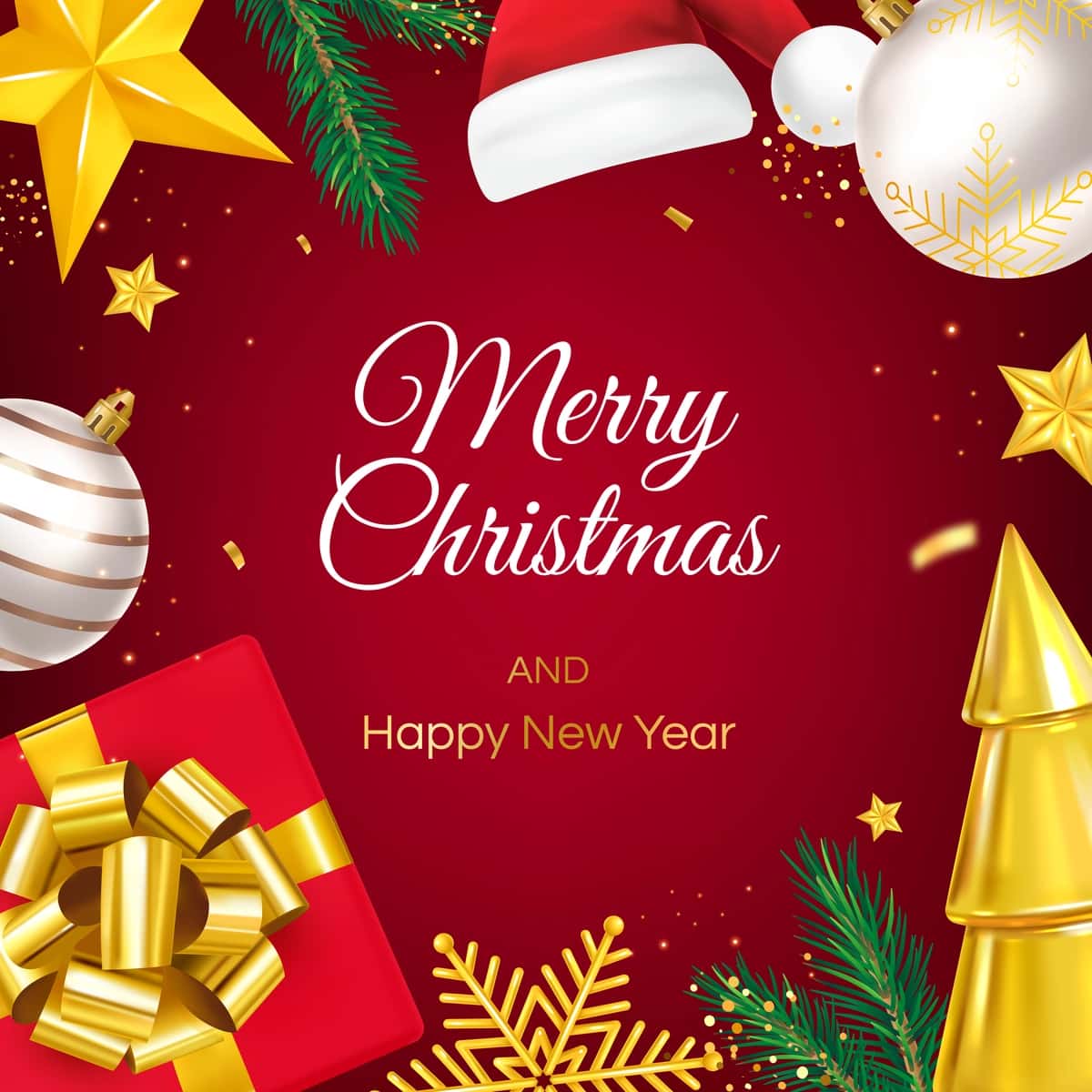 Muborak Rojdestvo yangi yil ramkasi | Merry christmas happy new year frame 1