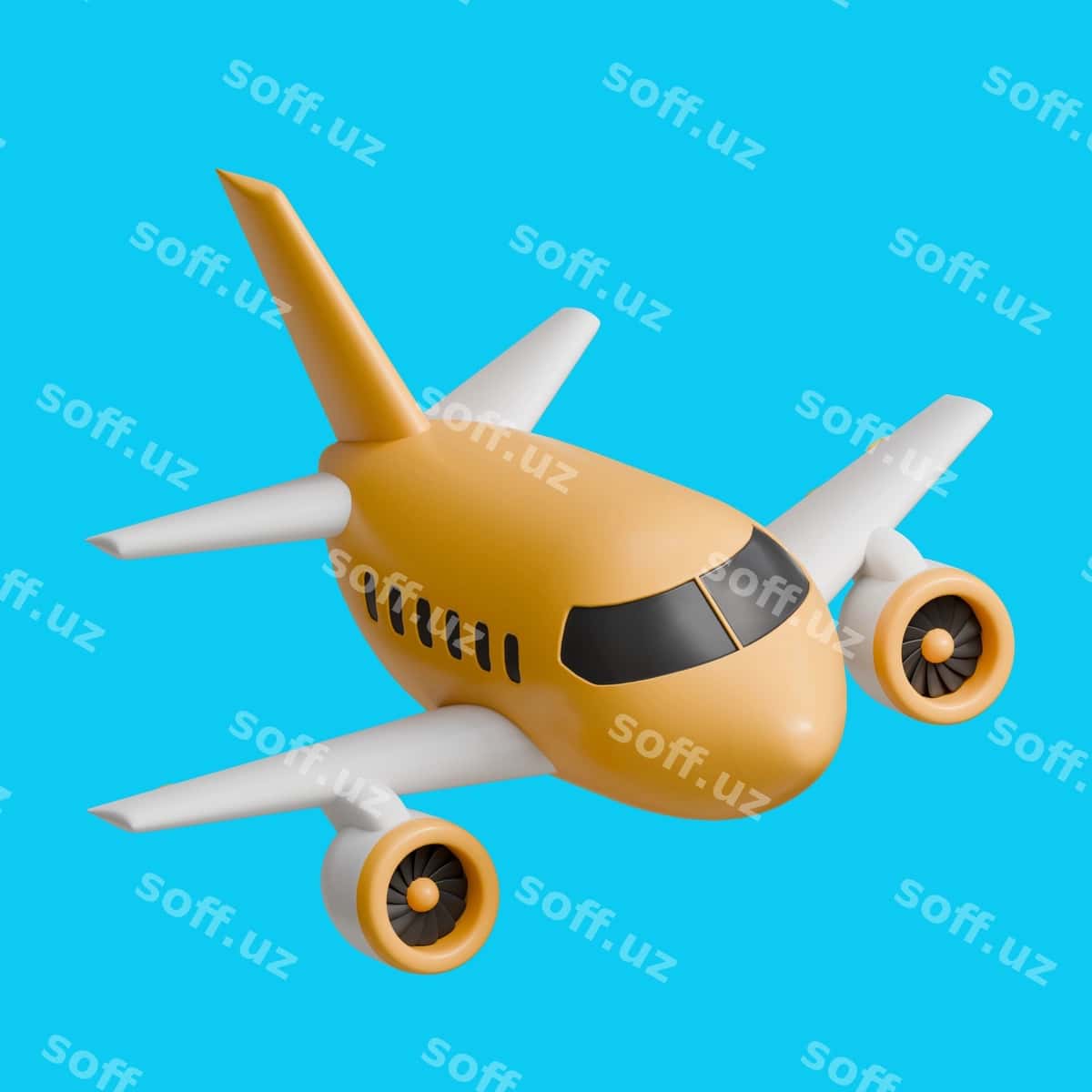 Samolyot 3D ikonasi | Airplane 3d icon 1