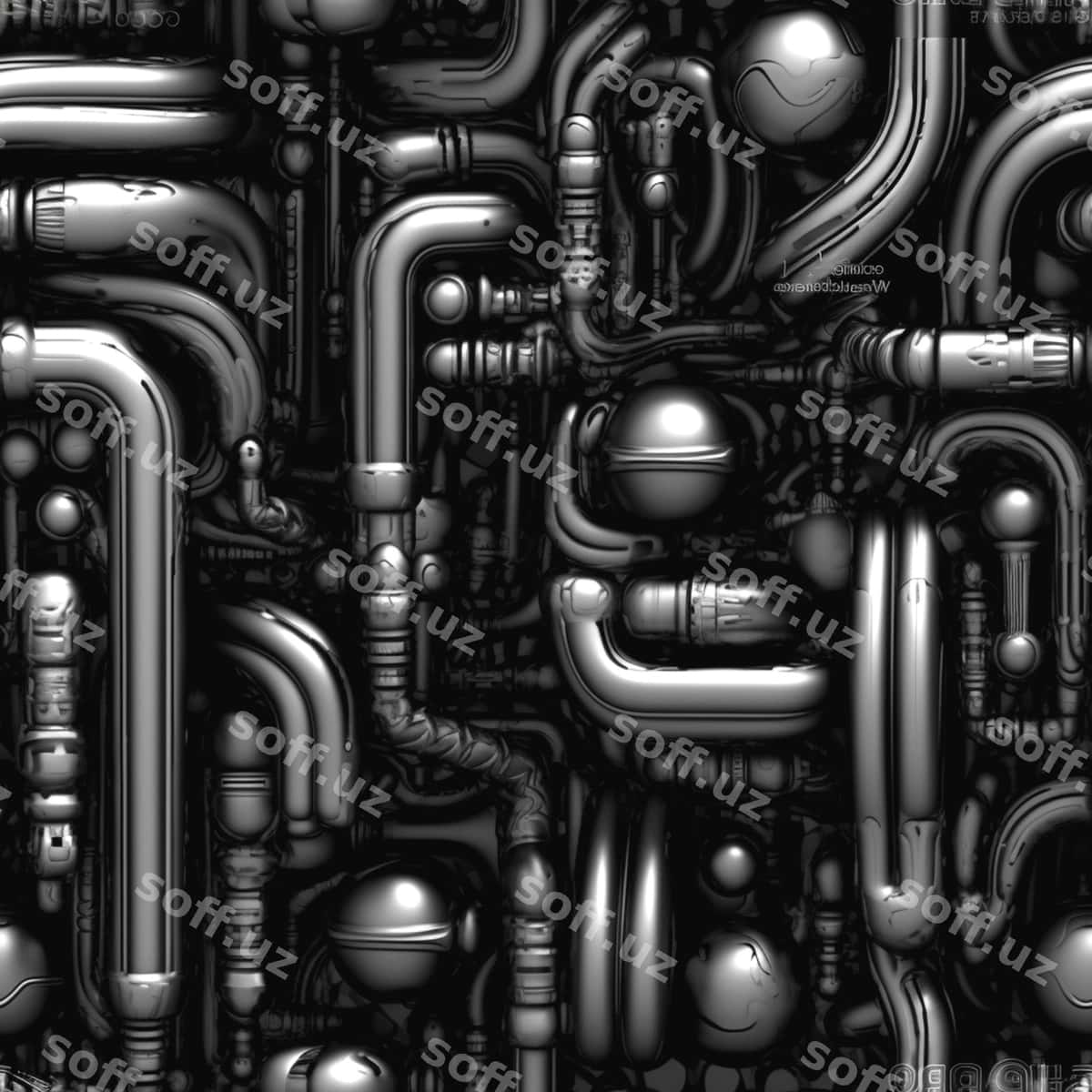 Fon metal elementlari bilan | Background with metallic elements 1
