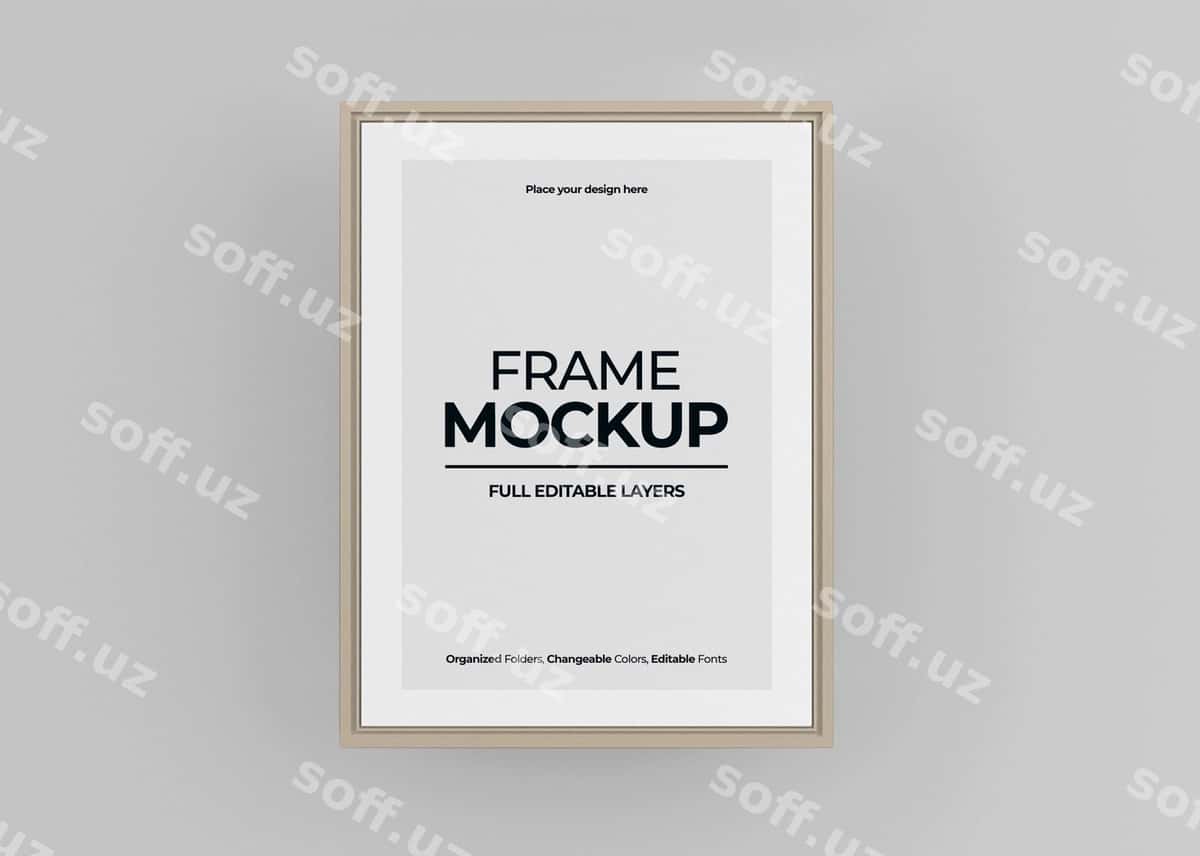 Chiroyli fotoplakat ramkasi maketi | Beautiful photo poster frame mockup 1