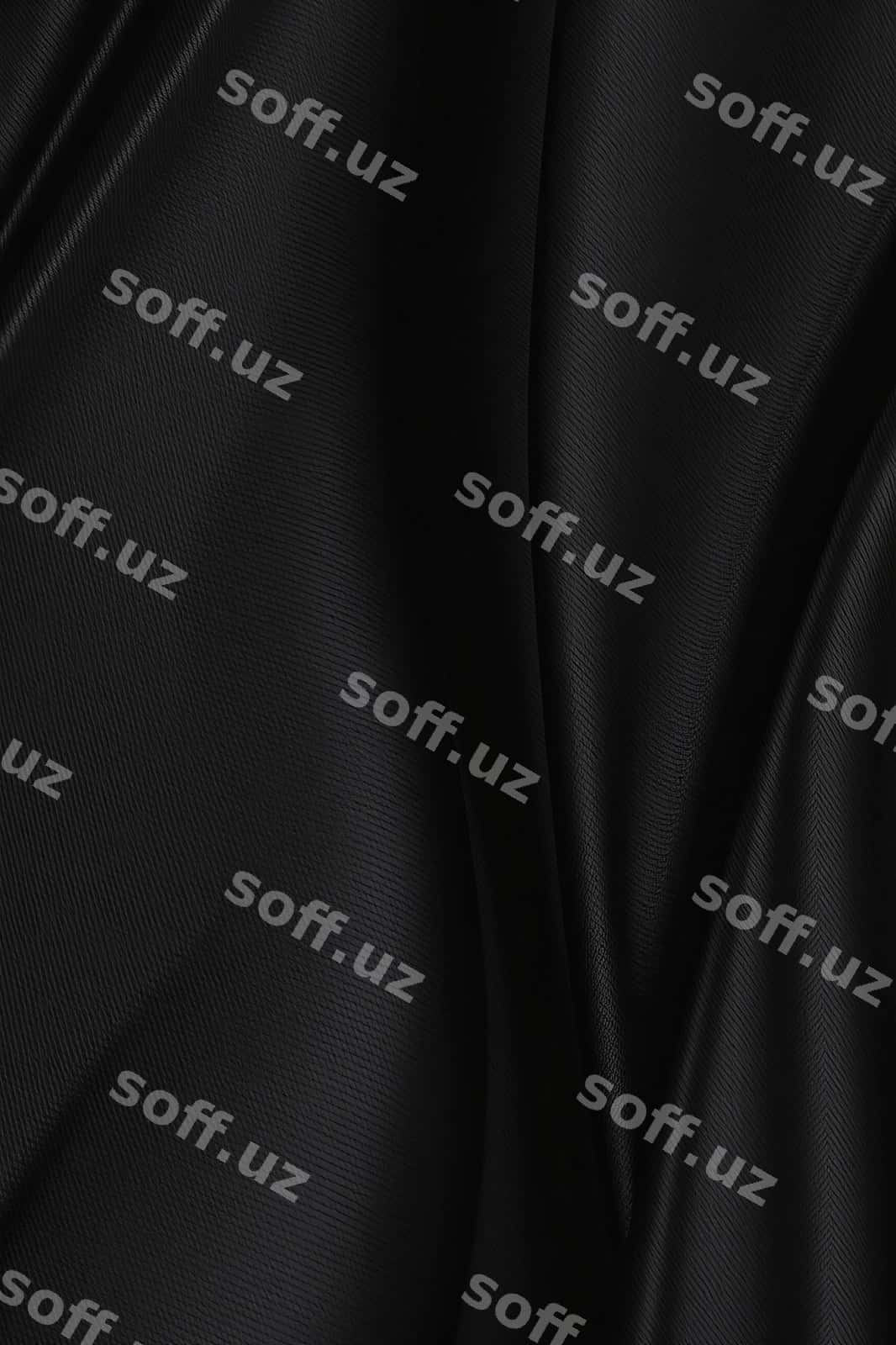 Qora ipak mato tuzilishi | Black silk fabric texture 1