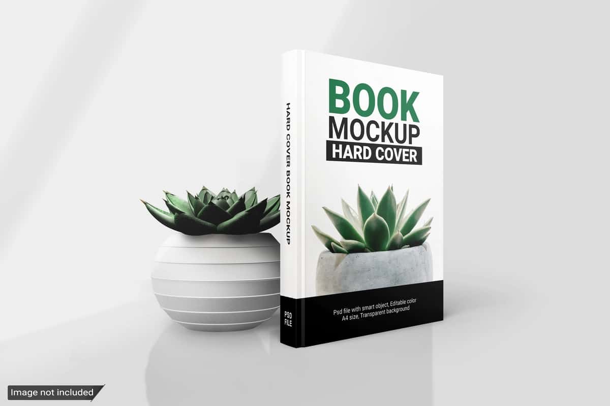 Kitobning qattiq muqovali maketi | Book hard cover mockup 1