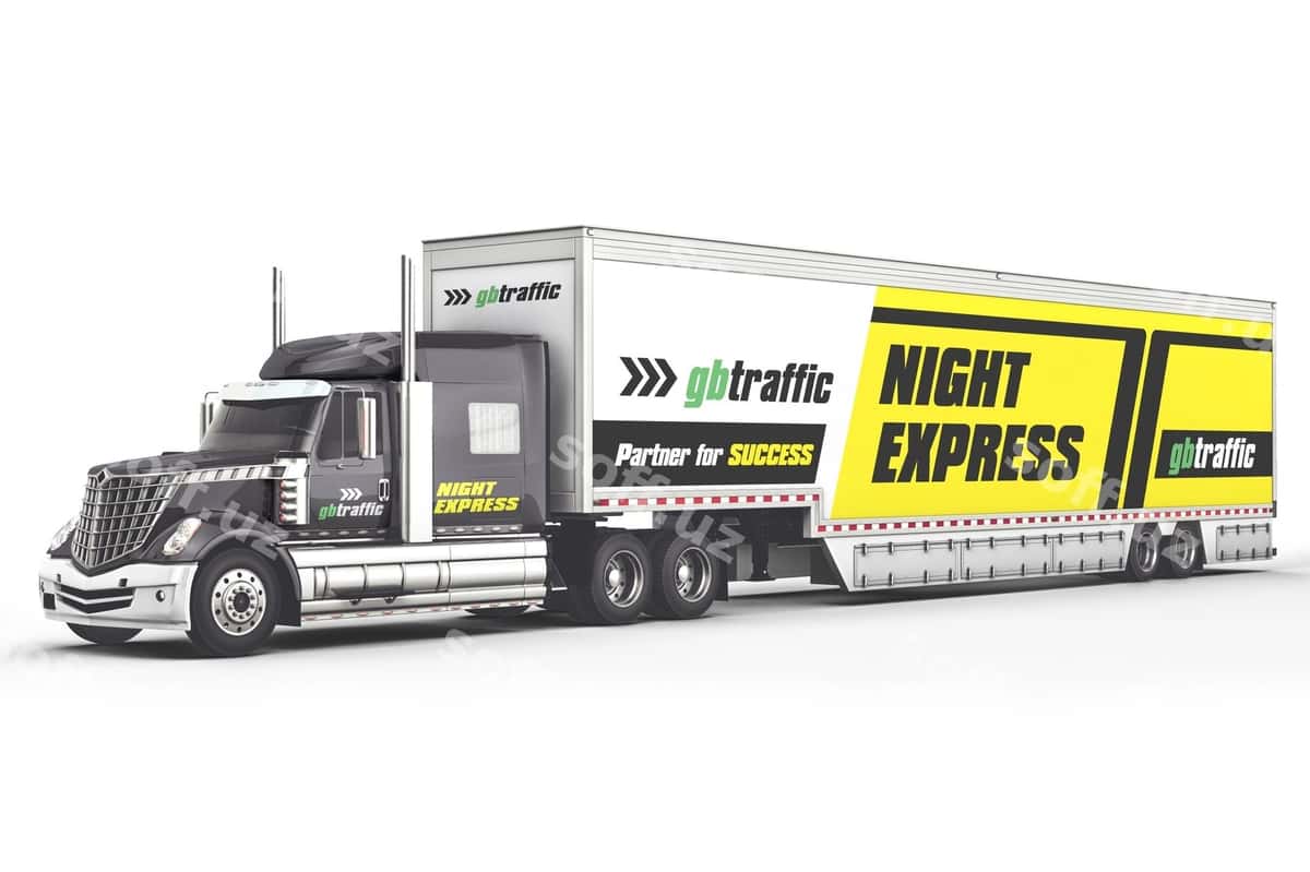 Brending yuk avtomobili mockup | Branding truck mockup 1
