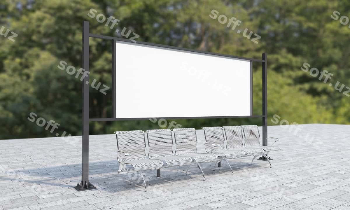 Avtobus bekat bo'sh ramkalar bilan | Bus stop with blank frames 1