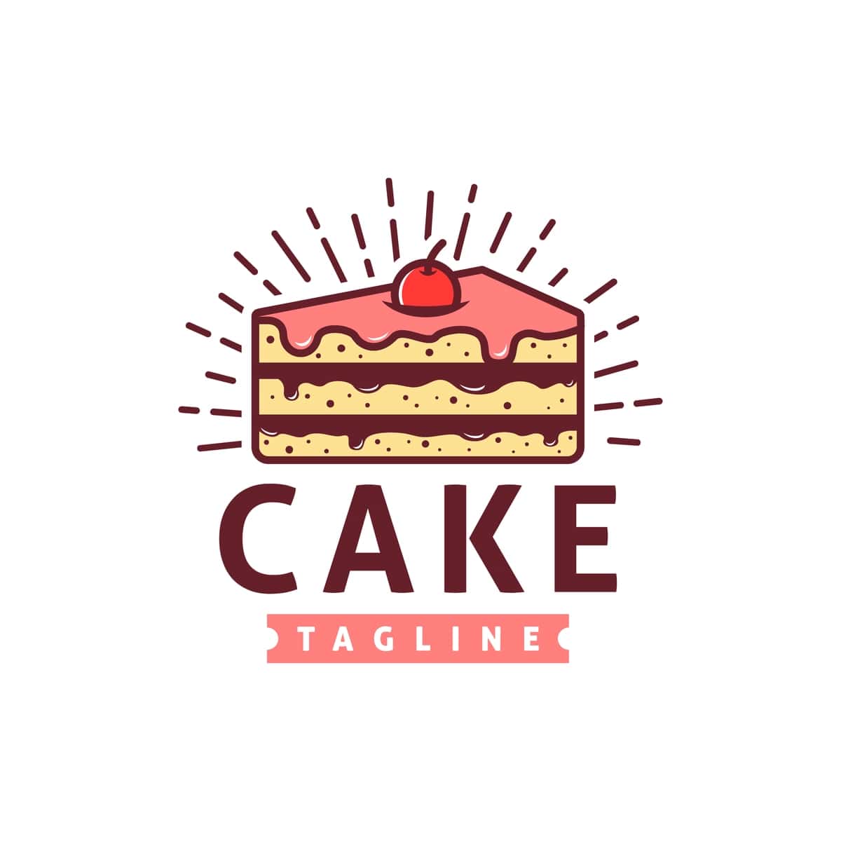 Tort logotipi shabloni | Cake logo template 1