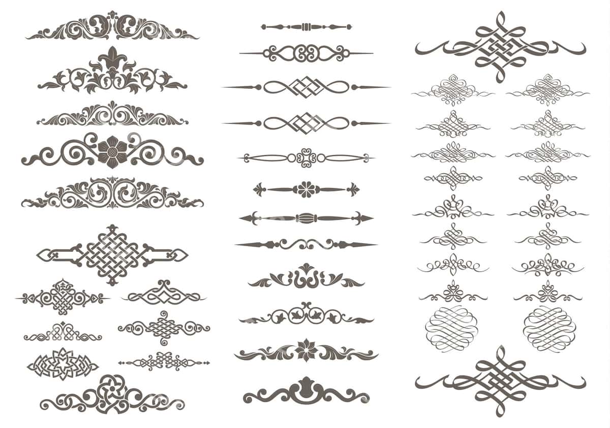 Qalamli bezatma dizayni | Calligraphic ornament design 1