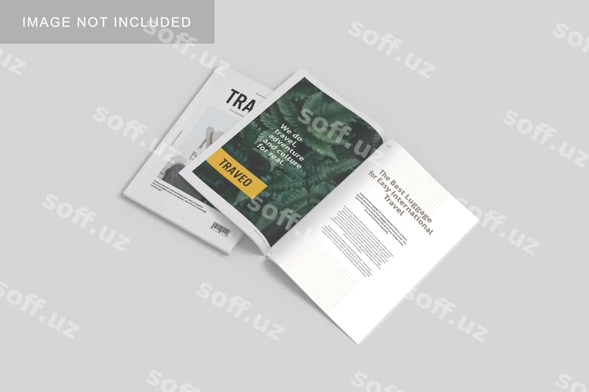 Toza jurnali mockup | Clean magazine mockup 1