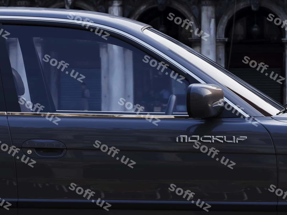 Yaqin muroja mashina logotipi namunasi | Close up car logo mockup 1