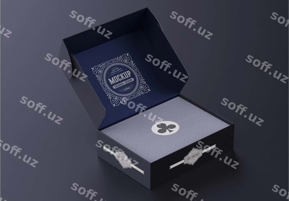 Qora kutiya mockup | Dark box mockup 1