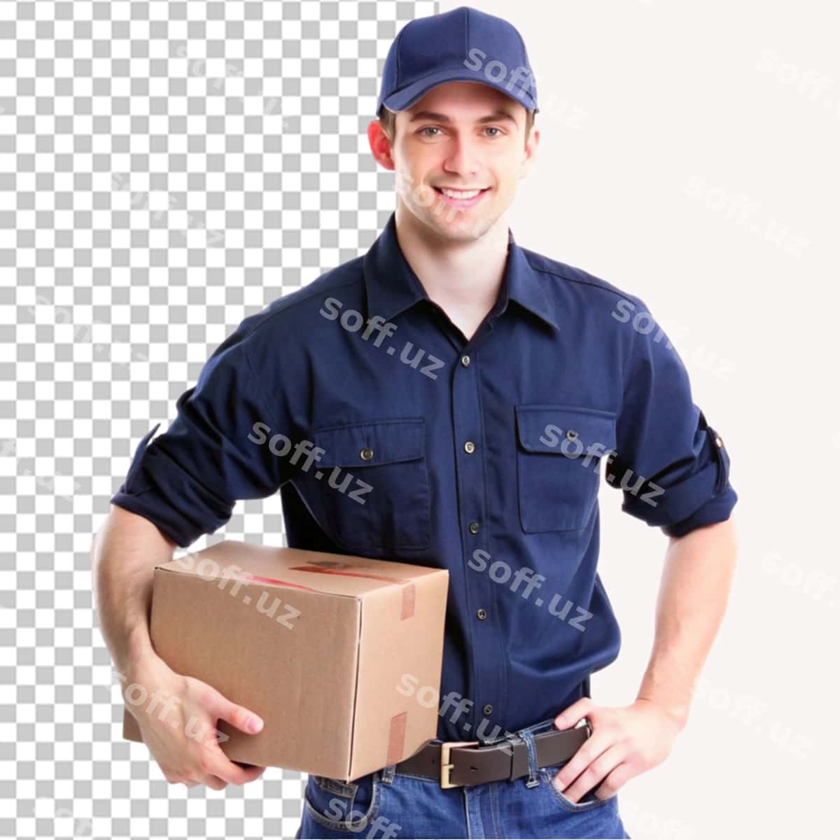 Yetkazib beruvchi bola shaffof fon | Delivery boy transparent background 1