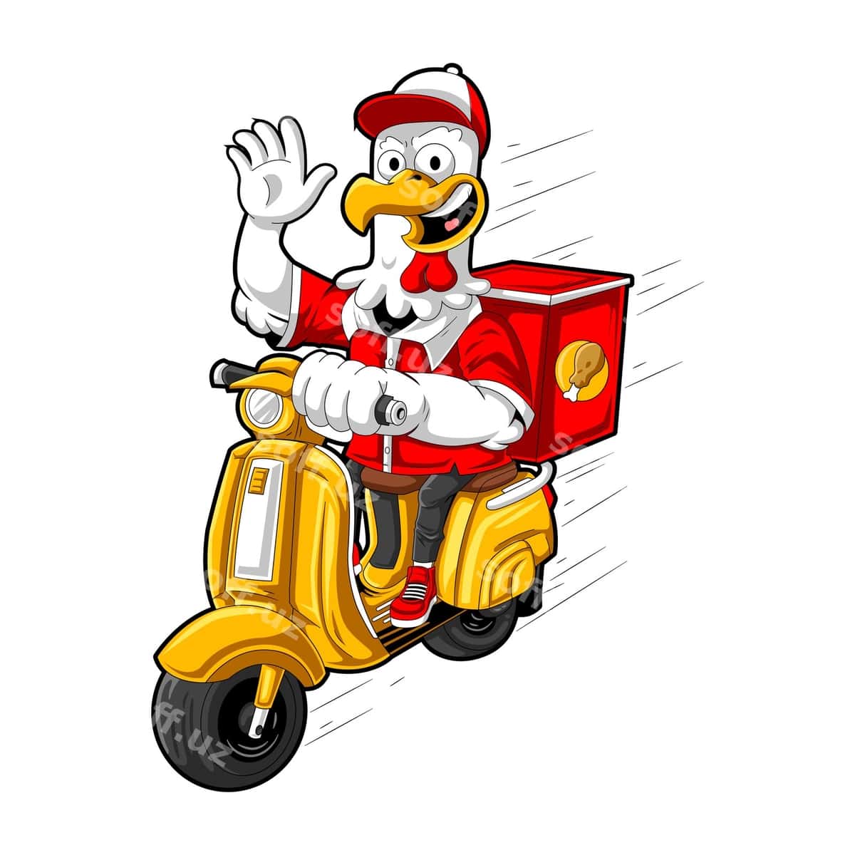 Yetkazib berish tovuq xo'rozi yoqimli multfilm | Delivery chicken rooster cute cartoon 1