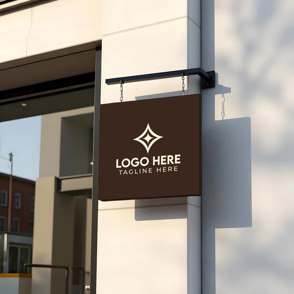 Belgi logotipi maketi | Sign logo mockup 1