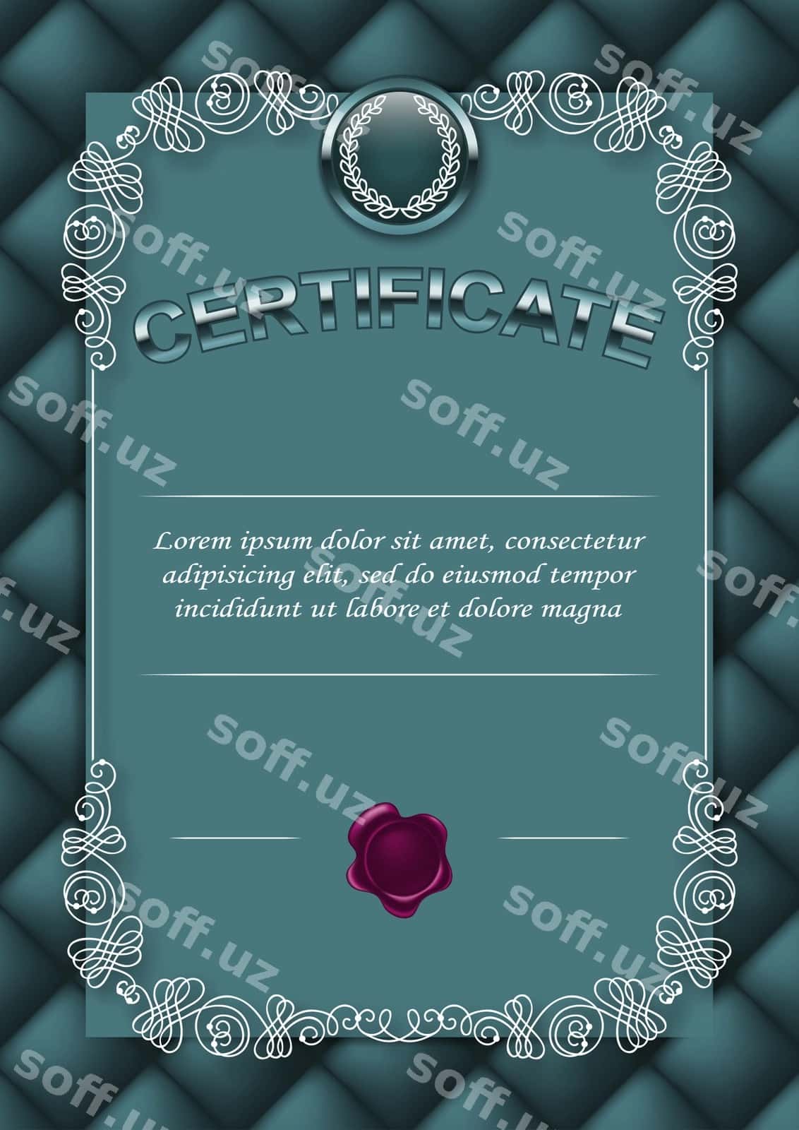 Chiroyli shablon sertifikat | Elegant template certificate 1