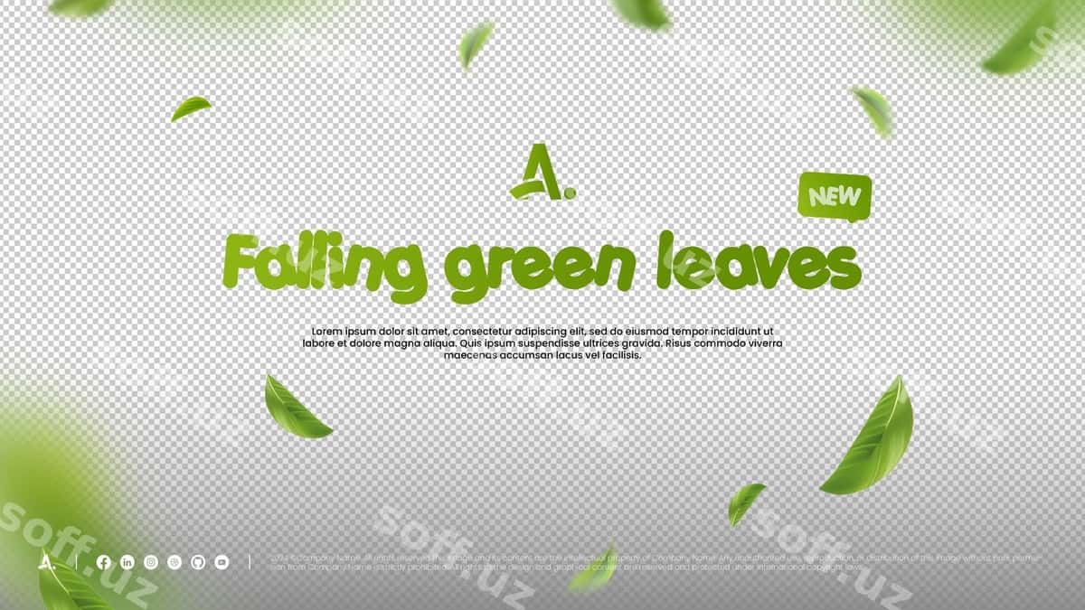 Yozgich yashil barglar | Falling green leaves 1