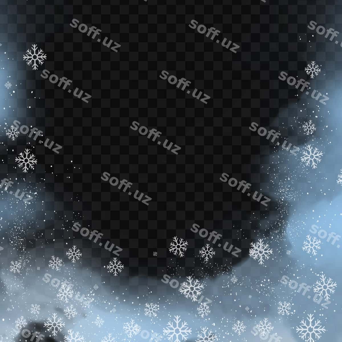 Tushadigan qor bobolari chempa | Falling snowflakes frame 1