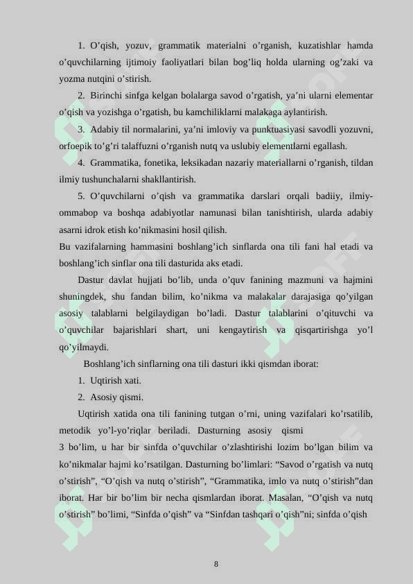 Boshlang'ich sinf ona tili darslarida o'quvchilarga grammatik tushunchalarni o'rgatish usullari 8