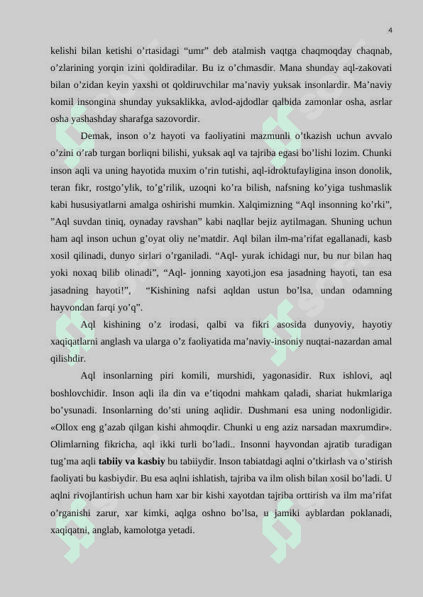 Boshlang’ich sinf o’quvchilarida aqliy tarbiyani shakllantirish yo’llari (o’qish darslari misolida) 4