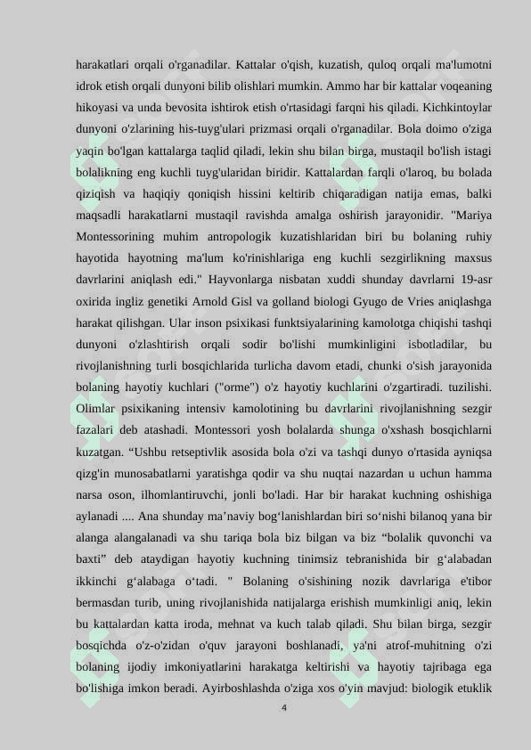 Maktabgacha taʼlim muassasalarida Mariya Mantisoriy metodikasi 4