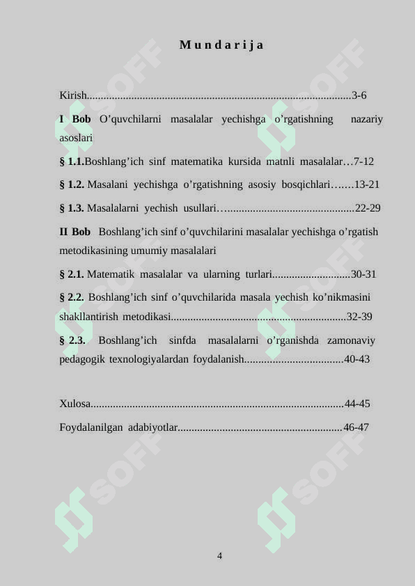 Boshlang`ich sinf o`quvchilarini masalalar echishga o`rgatish metodikasi 2