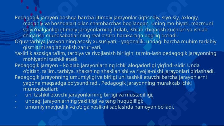 TA’LIM FANLARINI O‘QITISH JARAYONI YAXLIT TIZIM SIFATIDA 4