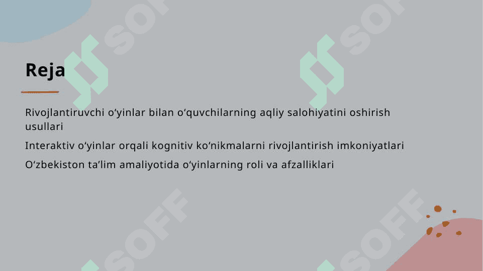 Rivojlantiruvchi o'yinlar orqali o'quvchilarni aqliy salohiyatini oshirish 2