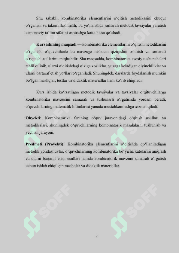 Kombinatorika elementlarini o’qitish metodikasi 4