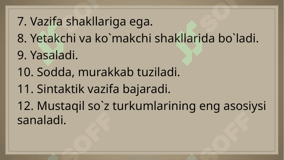 Fe’l so`z turkumi 4