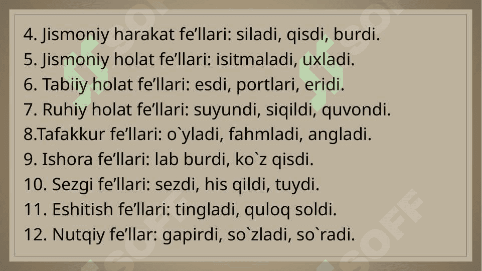 Fe’l so`z turkumi 7