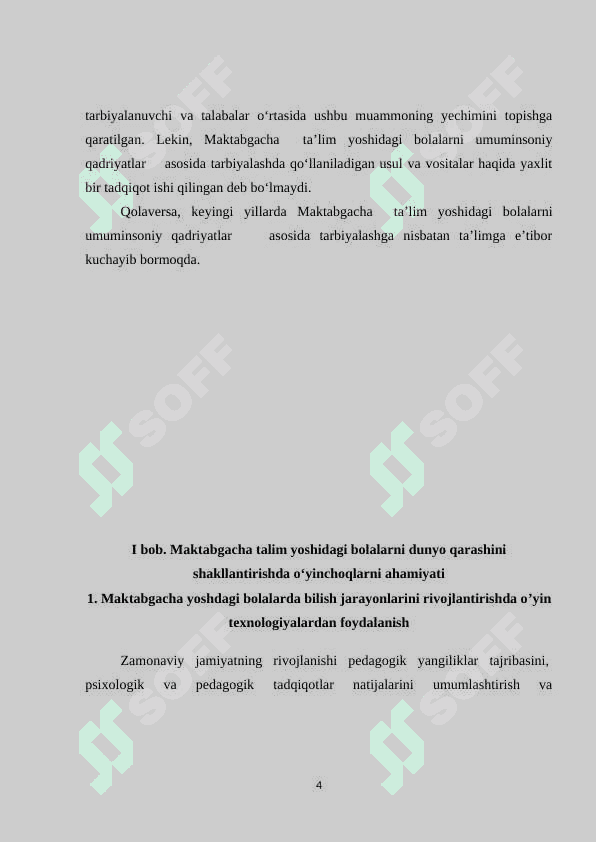 Maktabgacha ta’lim yoshidagi bolalarni dunyo qarashini shakllantirishda oʻyinchoqlarni ahamiyati 4