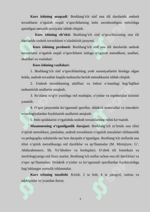 Boshlang’ich sinf ona tili darslarida undosh tovushlarni o’rgatish orqali o’quvchilarni imloga o’rgatish 4