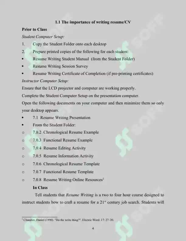 Writing a resume/CV 4