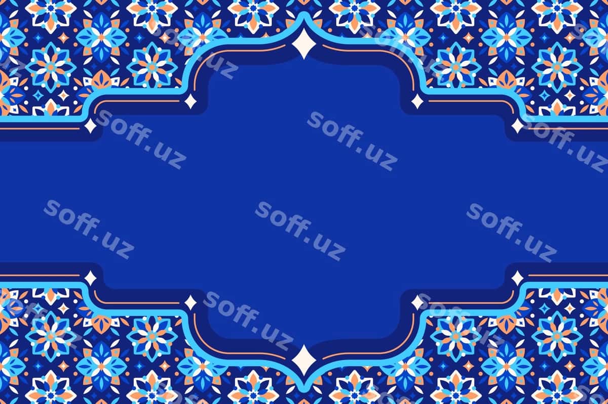 Tekis dizayn arab orqa fon dizayni | Flat design arabic background design 1