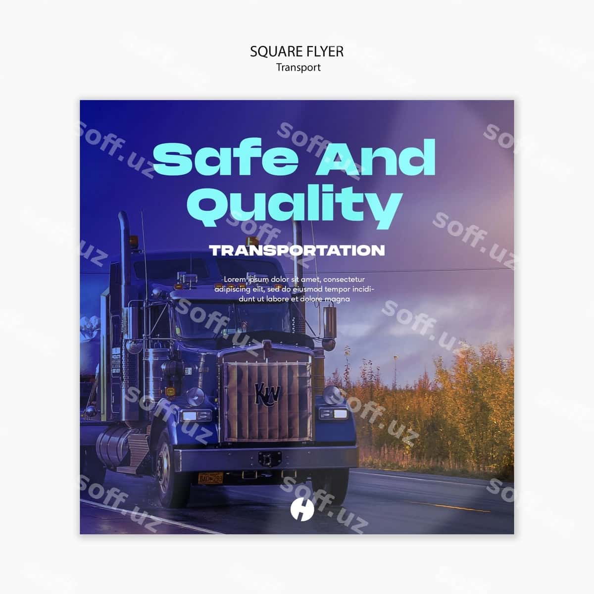 Tekis dizayn transport shabloni | Flat design transport template 1