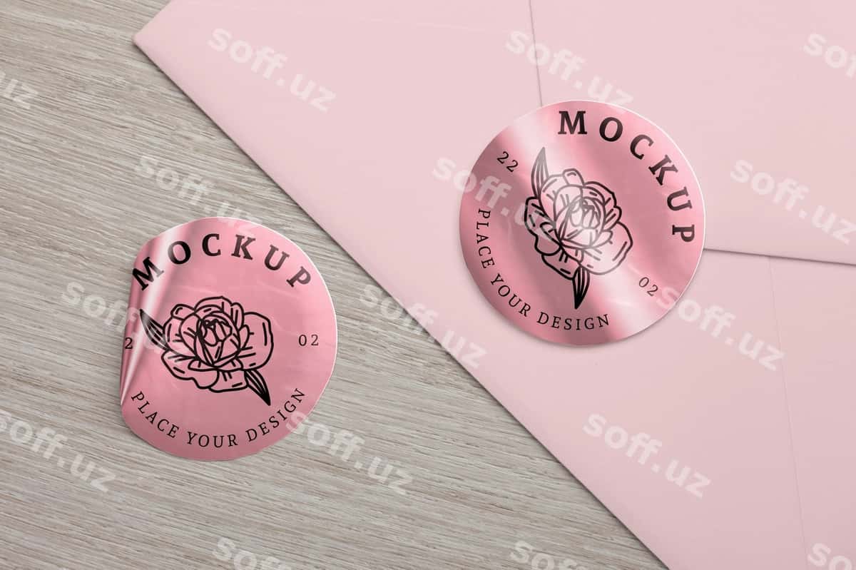 Foil sticker mockup | Foil sticker mockup 1