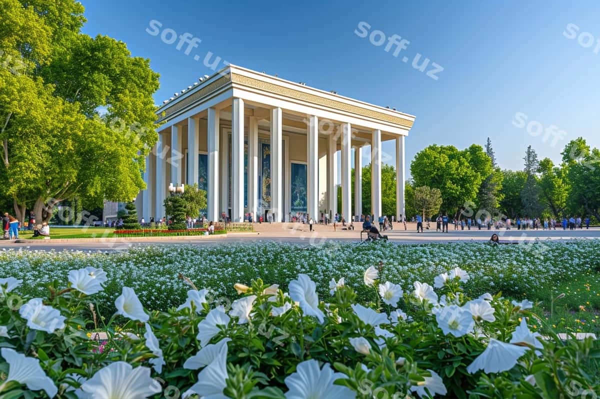 Katta pavilon Toshkent Markazida turadi | Grand pavilion stands tashkent center 1