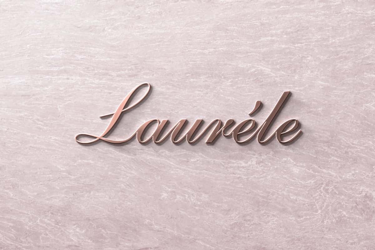 Logo maketi 3D old pushti marbel devori | Logo mockup 3d front pink marbel wall 1