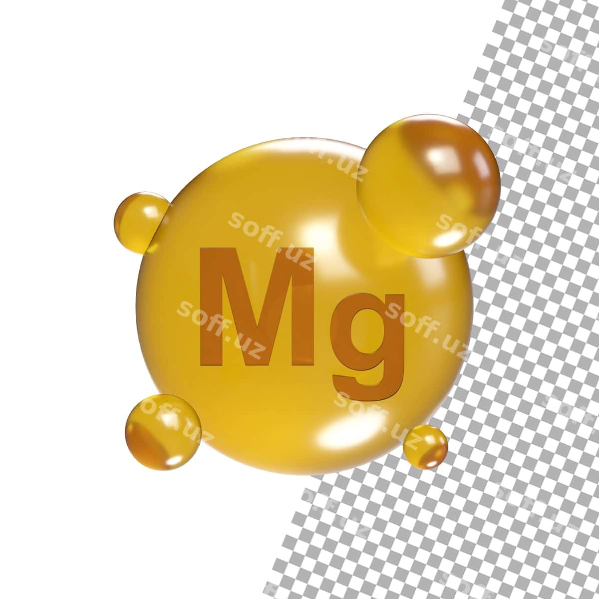 Magniy 3d render ikon | Magnesium 3d render icon 1