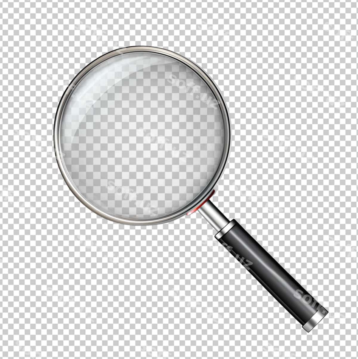Kattotgich ajraltirilgan shaffof fonda | Magnifier isolated transparent background 1