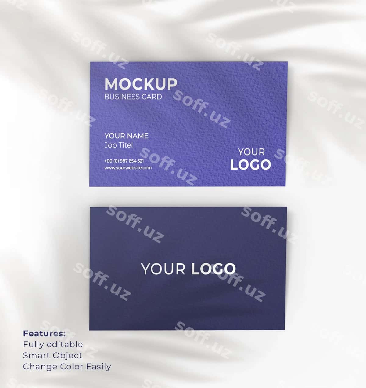 Zamonaviy biznes karta maketi | Modern business card mockup 1
