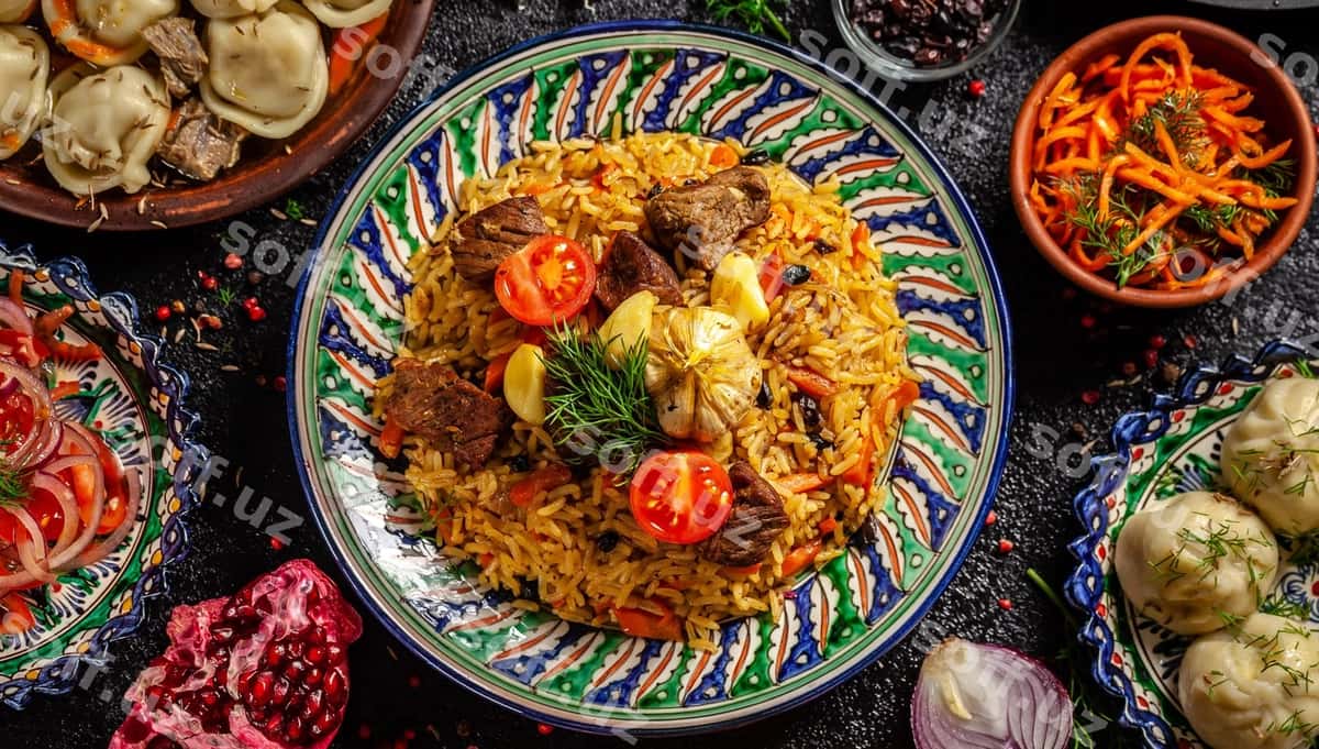 Go'shtli milliy o'zbek palovi | National uzbek pilaf with meat 1