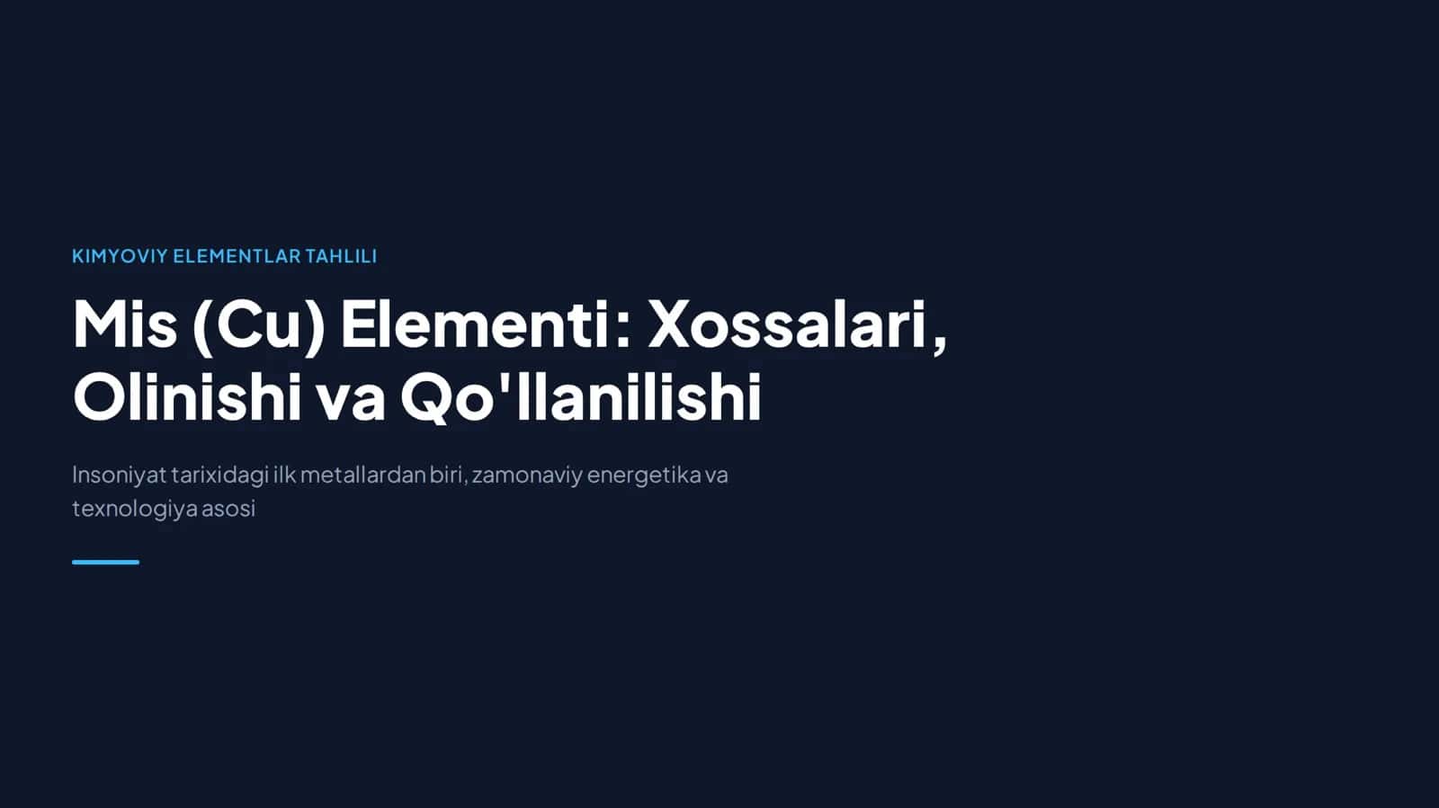 Mis elementi haqida taqdimot 1