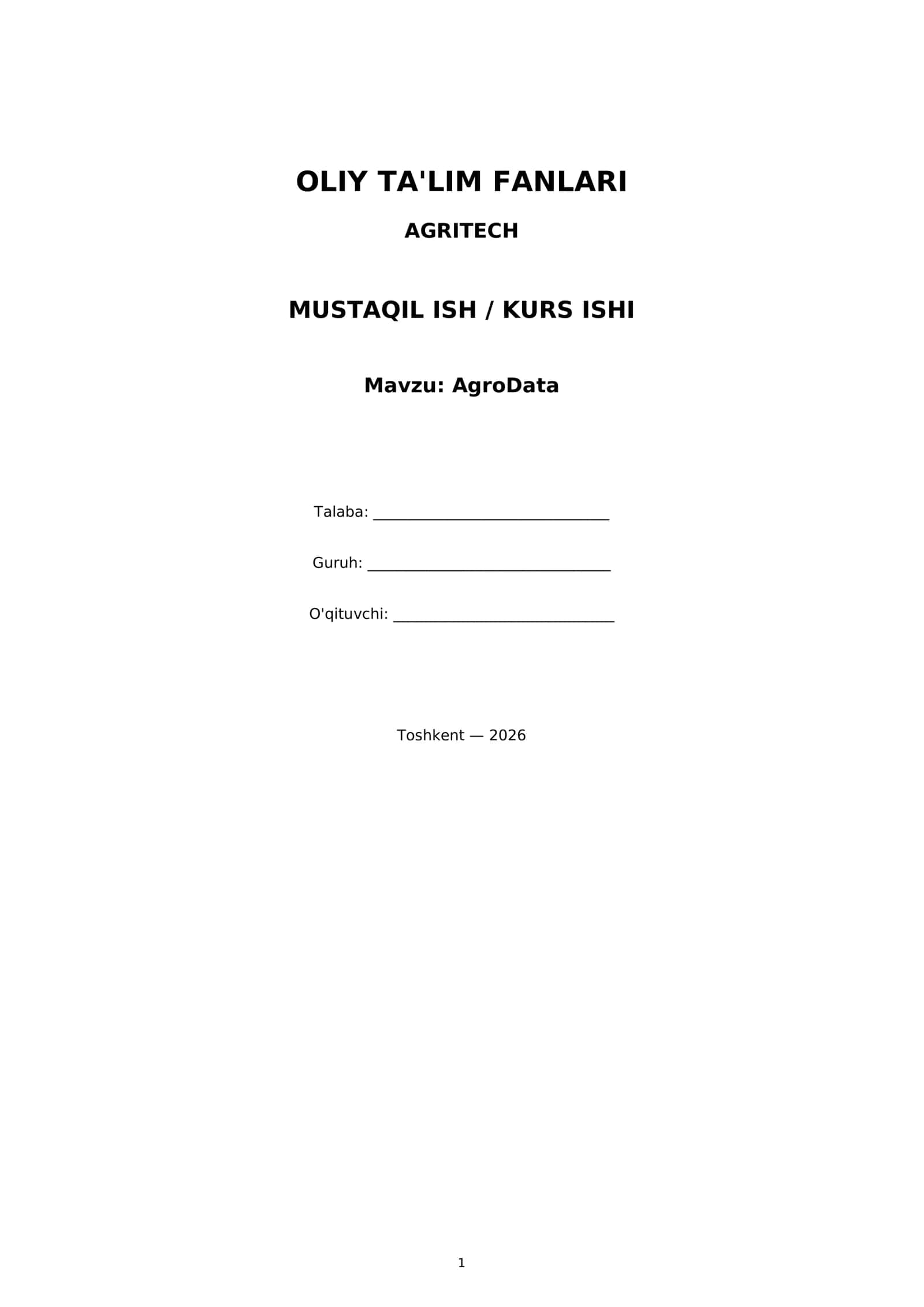 AgroData 1